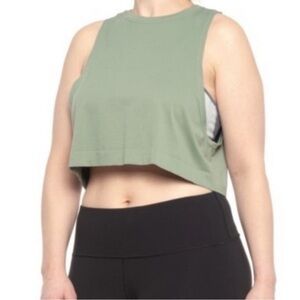 Avocado Go To Rust Orange Cropped Muscle Tank Top